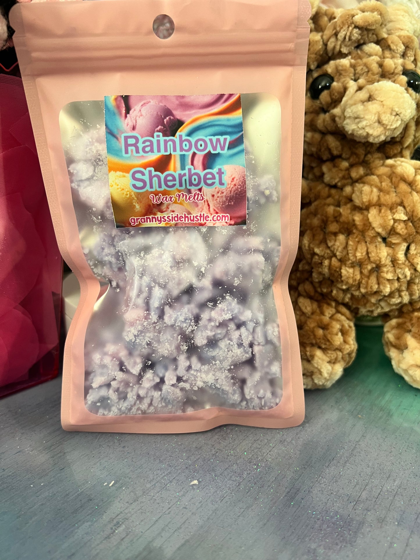 Rainbow sherbet wax melts