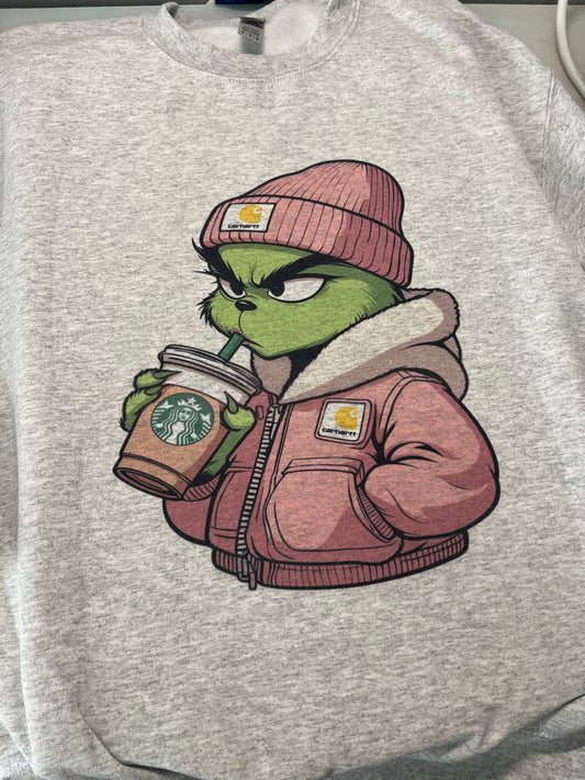 Pink carhart grinch starbucks sweatshirt