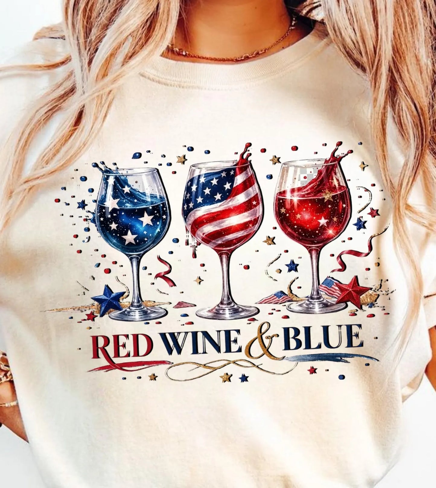 Red wine and blue