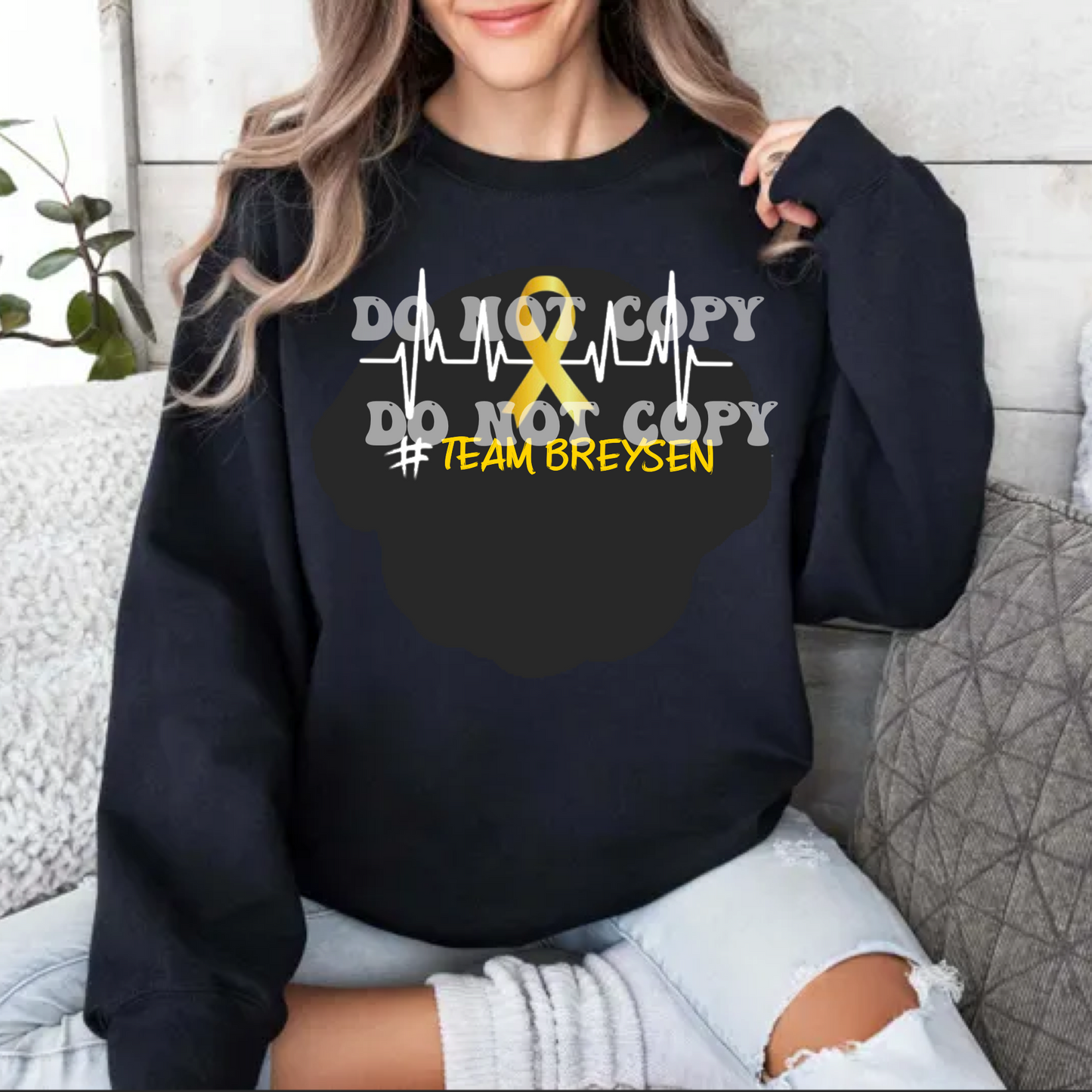 Heartbeat ribbon sweatshirt